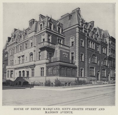 House of Henry Marquand, Sixty-Eighth Street ja Madison Avenue (m/w kuva) tekijältä American Photographer