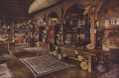 Intiaanirakennuksen sisätilat, Albuquerque, New Mexico (värillinen kuva) tekijältä American Photographer