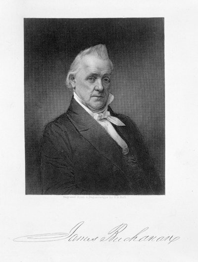 James Buchanan, Henry Bryan Hallin (1800-84) kaiverrus dagerrotypian mukaan tekijältä American Photographer