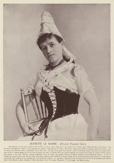Jeanette le Barre, ranskalainen talonpoikatyttö tekijältä American Photographer