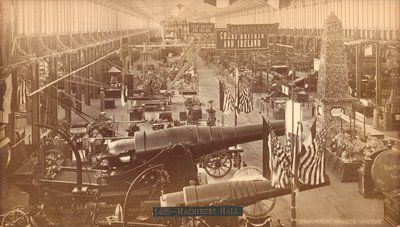 Krupps Guns, Saksan näyttely, Centennial International Exhibition, Philadelphia, 1876 (hopea-albumiprintti) tekijältä American Photographer