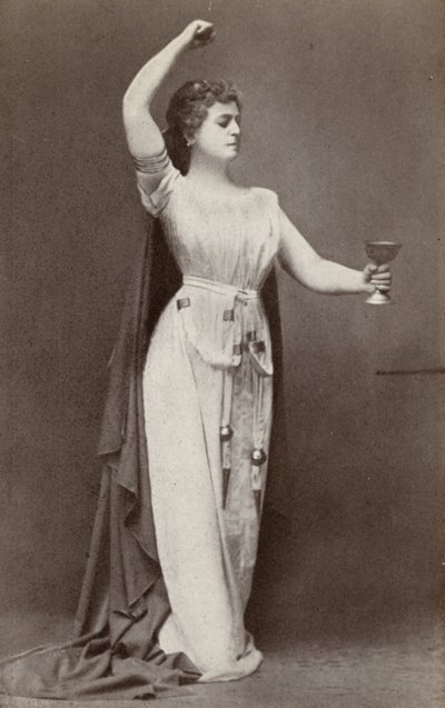 Lilli Lehmann, Isolde, elokuvassa "Tristan Und Isolde" (s/w-kuva) tekijältä American Photographer