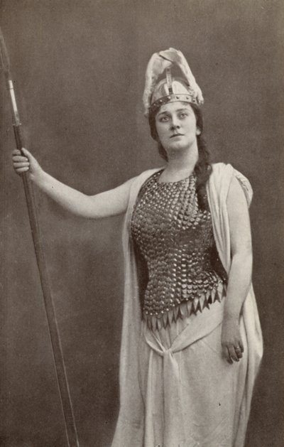 Lillian Nordica, Brunnhilde, elokuvassa "Die Walkure" (s/w-kuva) tekijältä American Photographer