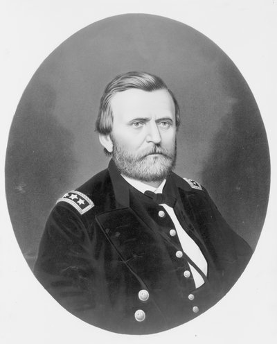 Kenraalimajuri Ulysses S. Grant, n. 1866 (kromolitografia) tekijältä American Photographer