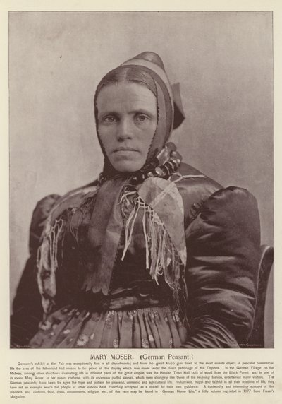 Mary Moser, saksalainen talonpoika tekijältä American Photographer