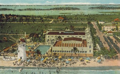 Miami, Florida, noin 1925: Miami Beach Casino (värikuva) tekijältä American Photographer