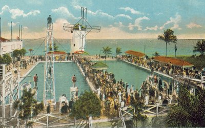 Miami, Florida, noin 1925: Miami Beachin kasinon uima-allas (värikuva). tekijältä American Photographer