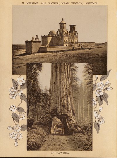 San Xavierin lähetysasema, lähellä Tucsonia, Arizona; Wawona (s/w-kuva). tekijältä American Photographer