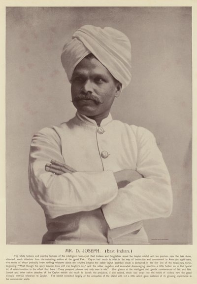 herra D Joseph, Itä-Intia tekijältä American Photographer