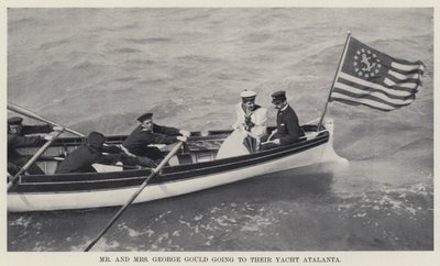 Herra ja rouva George Gould menevät Yacht Atalantaan (m/v kuva) tekijältä American Photographer