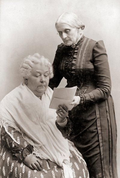 Muotokuva Elizabeth Cady Stantonista ja Susan B. Anthonysta. tekijältä American Photographer