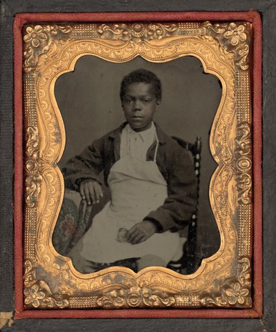 Muotokuva pojasta, jolla on savipiippu kädessään,c. 1860 (kuva) tekijältä American Photographer