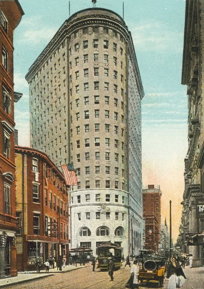 Providence, Rhode Island: Turks Head Building ja Westminster Street (värillinen kuva). tekijältä American Photographer