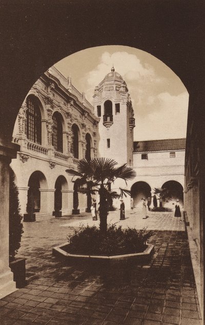 San Diego: Kalifornian piirikuntien rakennus, Panaman ja Kalifornian näyttely (s/w valokuva). tekijältä American Photographer