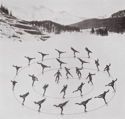 Luistelu Bror Meyerin kanssa: (s/w-kuva): Ulkopuolella Forward Spiral (s/w-kuva) tekijältä American Photographer