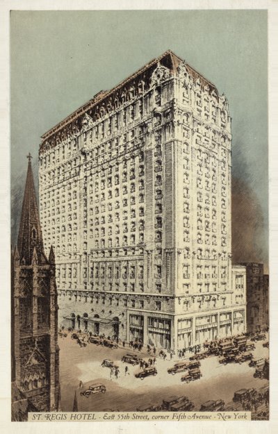 St Regis Hotel, East 55th Street ja 5th Avenuen kulma, New York City, Yhdysvallat (värillinen kuva). tekijältä American Photographer