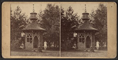 Summer House, Oneida Community, New Yorkin osavaltio, 1873 tekijältä American Photographer