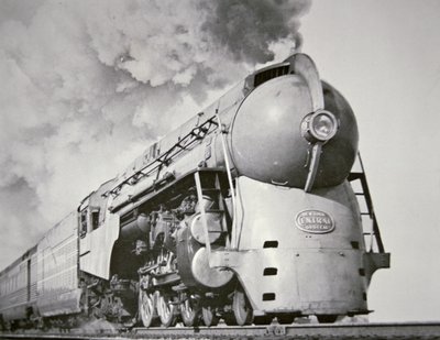 New Yorkin keskusjärjestelmän "Empire State Express" vuonna 1938 (b/w kuva) tekijältä American Photographer
