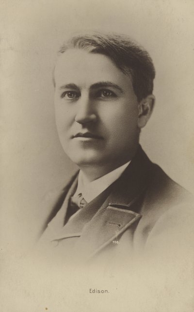 Thomas Edison (1847-1931), yhdysvaltalainen keksijä tekijältä American Photographer