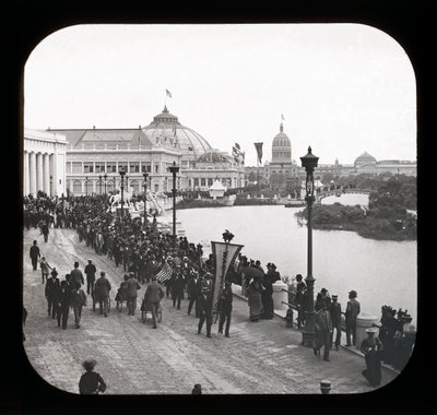 Worlds Columbian Exposition: ulkokuva, Chicago, 1893 (lyhtyliukumäki) tekijältä American Photographer