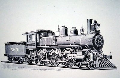 4-6-0 Tavallinen kymmenenpyöräinen juna (kaiverrus) tekijältä American School