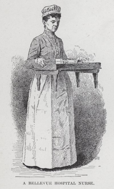 Bellevuen sairaalan sairaanhoitaja (litho) tekijältä American School