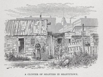 Shantien klusteri Shantytownissa (litho) tekijältä American School