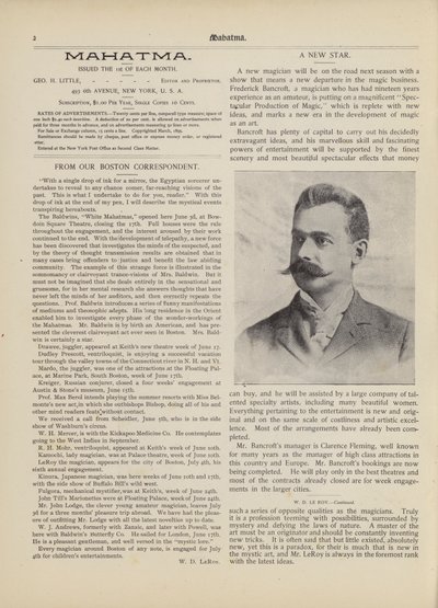 Uusi tähti, Frederick Bancroft tekijältä American School