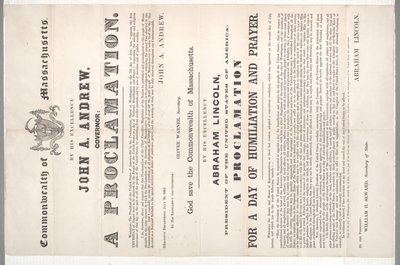 Julistus nöyryytyksen ja rukouksen päiväksi, 28. heinäkuuta 1864 tekijältä American School