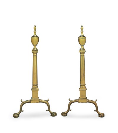 Chippendale andirons, Philadelphia tai New York, 1780-1800 tekijältä American School