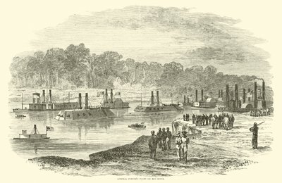 Admiral Porters -laivasto Red Riverillä maaliskuussa 1864 tekijältä American School