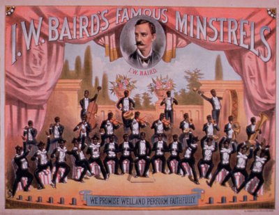 Mainos I.W. Bairns Famous Minstrelsille tekijältä American School