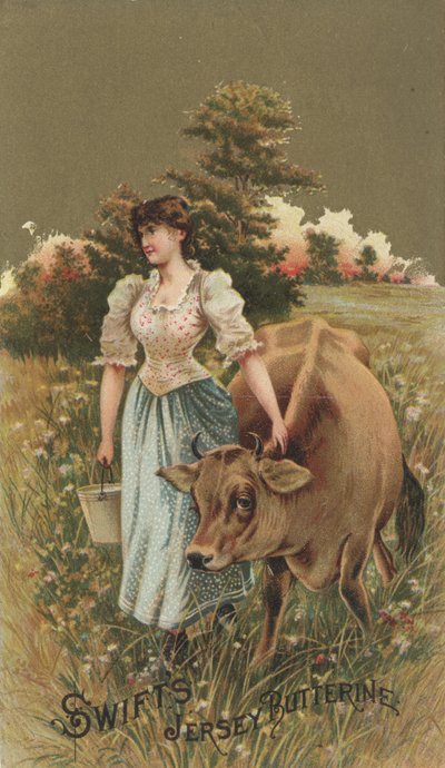 Mainos Swifts Jersey Butterinen, n. 1880 tekijältä American School