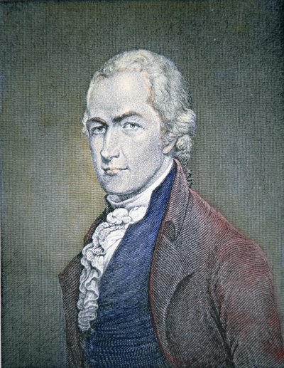 Alexander Hamilton (1755-1804) (värikaiverrus) tekijältä American School
