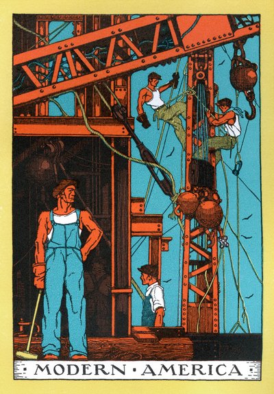Allegoria 1930-luvun Amerikan "modernista teollisuusajasta". tekijältä American School
