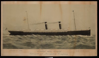 American Line St Louis and St Paul Red Star Line International Navigation Company (kromolitografia) (kromolitografia) tekijältä American School