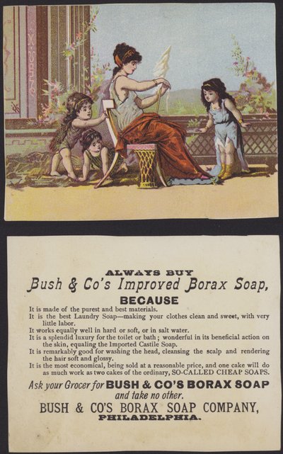 Antiikin kreikkalaiset tai roomalaiset lapset äitinsä kanssa (chromolitho) tekijältä American School