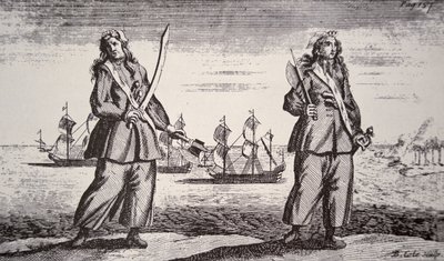 Anne Bonny ja Mary Read (kaiverrus) tekijältä American School