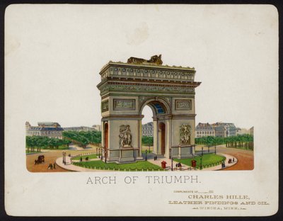 Arc de Triomphe, Pariisi, Ranska (chromolitho) tekijältä American School