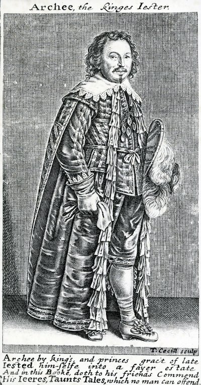 Archee, kuninkaiden narri, muotokuva Archibald Armstrongista, kirjoittanut Thomas Cecil, 1639-1640 tekijältä American School
