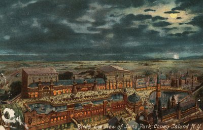 Lintuperspektiivistä Luna Park, Coney Island, New York, noin 1900 tekijältä American School