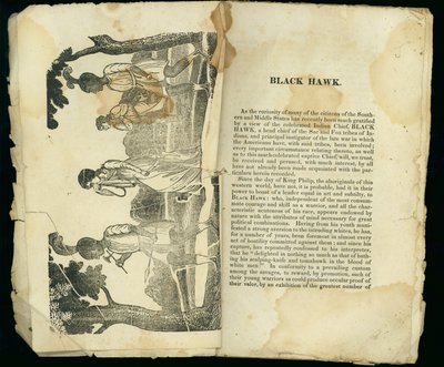 Black Hawk, kertomuksesta rouva Jane Lewisin vankeudesta ja huolenpidon paosta, 1834 tekijältä American School