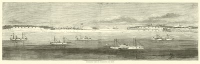Estolaivasto Wilmingtonin edustalla, Old Inlet, lokakuu 1864 tekijältä American School