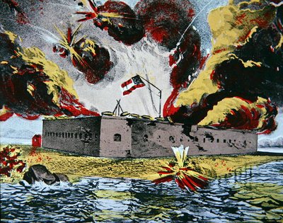 Fort Pulaskin pommittaminen Cockspur Islandilla Georgiassa tekijältä American School