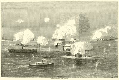Fort Sumterin pommitus huhtikuussa 1863 tekijältä American School