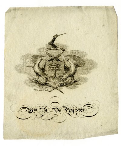 William Axtell De Peysterin (1793-1856) kirjakilpi, n. 1840 tekijältä American School