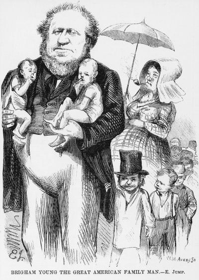 Brigham Young (1801-77) suuri amerikkalainen perhemies tekijältä American School