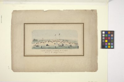 Camp Chase, 7º Regt., R.I. Vols. (litografia colorida à mão)finlandês tekijältä American School