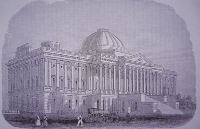 Capitol Building, Washington DC, USA, n. 1848 (kaiverrus) tekijältä American School