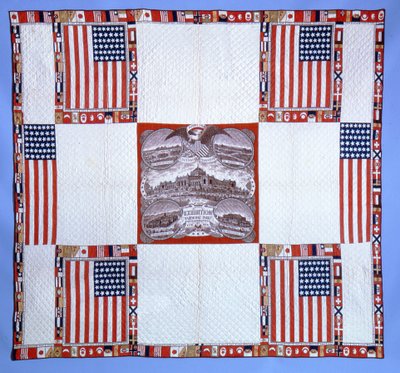 Centennial quilt, Massachusetts, 1876 (puuvilla) tekijältä American School